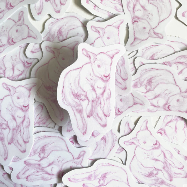 Jumping Lamb Sticker